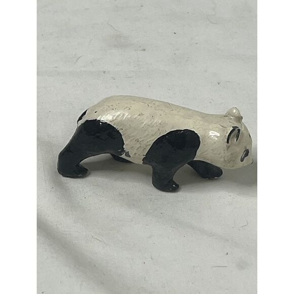 JoHillCo Vintage Hollow Lead Zoo Walking Panda Rare Pre WW 2 Toy - Picture 3 of 8